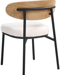 Set di 2 sedie da pranzo WINTON Bouclé Bianco sporco