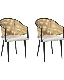 Set di 2 sedie da pranzo WEIMAR Metallo Nero