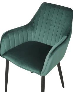 Set di 2 sedie da pranzo WELLSTON Velluto Verde scuro