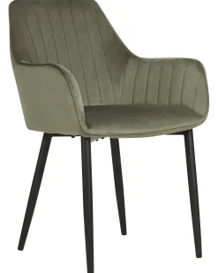 Set di 2 sedie da pranzo WELLSTON Velluto Verde oliva