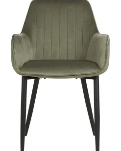 Set di 2 sedie da pranzo WELLSTON Velluto Verde oliva