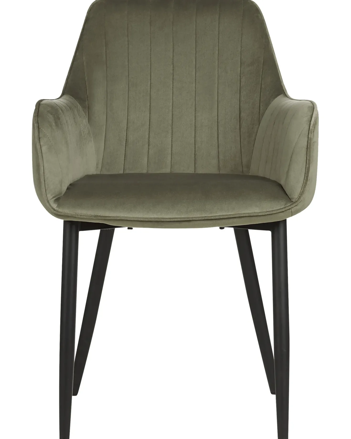 Set di 2 sedie da pranzo WELLSTON Velluto Verde oliva