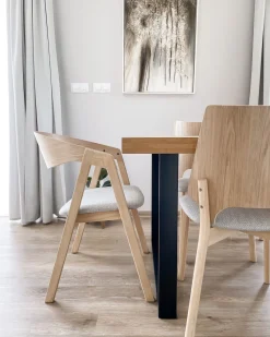 Set di 2 sedie da pranzo YUBA Legno Grigio chiaro