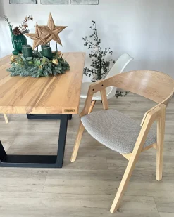 Set di 2 sedie da pranzo YUBA Legno Grigio chiaro