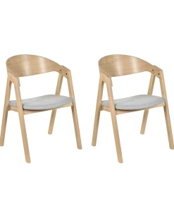 Set di 2 sedie da pranzo YUBA Legno Grigio chiaro