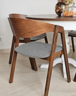 Set di 2 sedie da pranzo YUBA Legno Nero/Bianco