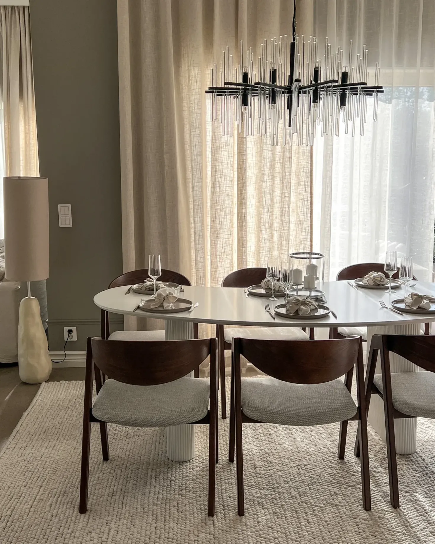 Set di 2 sedie da pranzo YUBA Legno Grigio chiaro