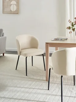 Set di 2 sedie da pranzo ZANA Pelle sintetica Beige chiaro