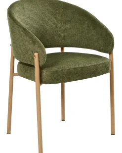 Set di 2 sedie da pranzo ZANE Tessuto Verde