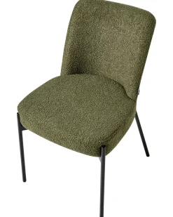 Set di 2 sedie MALIN Bouclé Verde scuro