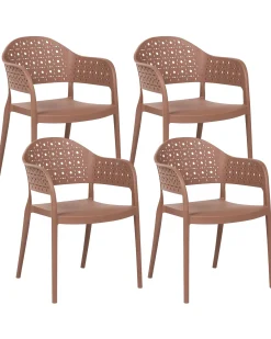 Set di 4 sedie NARINO Marrone