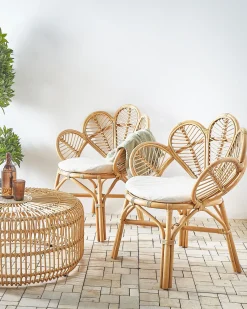 Set di 2 sedie Peacock FLORENTINE II Rattan Naturale