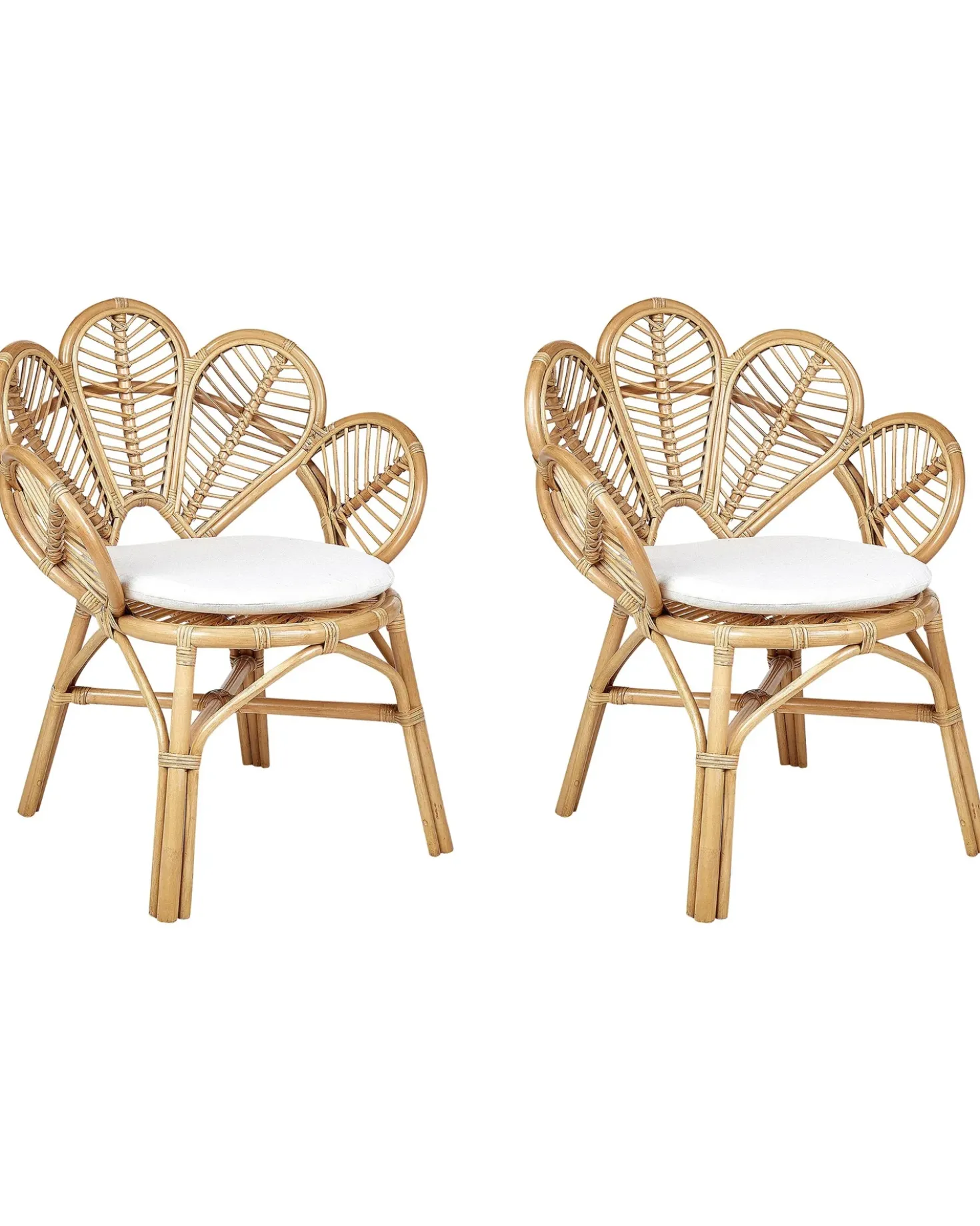 Set di 2 sedie Peacock FLORENTINE II Rattan Naturale