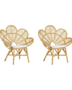 Set di 2 sedie Peacock FLORENTINE Rattan Naturale
