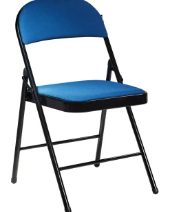 Set di 4 sedie pieghevoli SPARKS Metallo Blu/Nero
