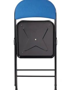 Set di 4 sedie pieghevoli SPARKS Metallo Blu/Nero