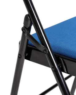 Set di 4 sedie pieghevoli SPARKS Metallo Blu/Nero