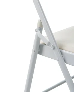 Set di 4 sedie pieghevoli SHASTA Metallo Bianco