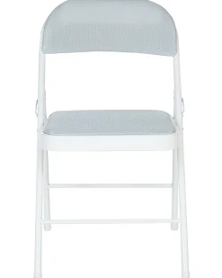 Set di 4 sedie pieghevoli SPARKS Metallo Grigio chiaro/Bianco