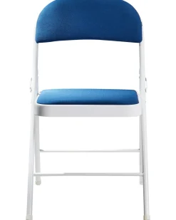 Set di 4 sedie pieghevoli SPARKS Metallo Blu/Bianco