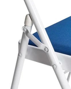 Set di 4 sedie pieghevoli SPARKS Metallo Blu/Bianco