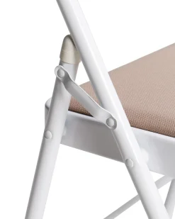 Set di 4 sedie pieghevoli SPARKS Metallo Beige/Bianco