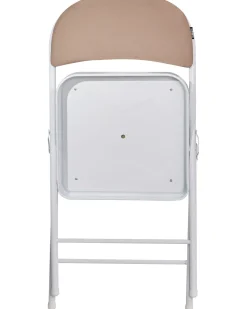 Set di 4 sedie pieghevoli SPARKS Metallo Beige/Bianco