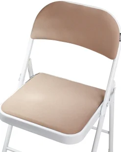 Set di 4 sedie pieghevoli SPARKS Metallo Beige/Bianco