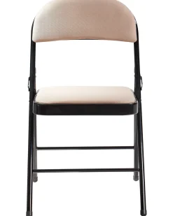 Set di 4 sedie pieghevoli SPARKS Metallo Beige/Nero