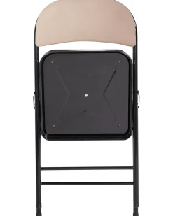 Set di 4 sedie pieghevoli SPARKS Metallo Beige/Nero