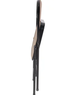 Set di 4 sedie pieghevoli SPARKS Metallo Beige/Nero