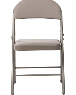 Set di 4 sedie pieghevoli SHASTA Metallo Tortora
