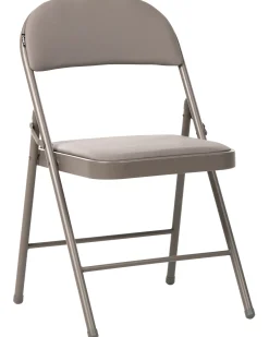 Set di 4 sedie pieghevoli SHASTA Metallo Tortora