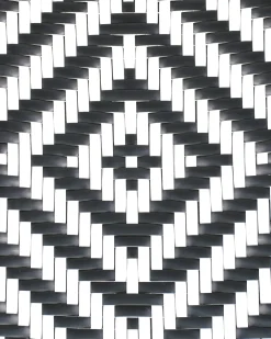 Set di 4 sedie RIFREDDO Rattan sintetico (PE) Nero/Bianco
