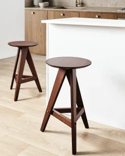 Set di 2 sgabelli da bar AROMA Legno Marrone