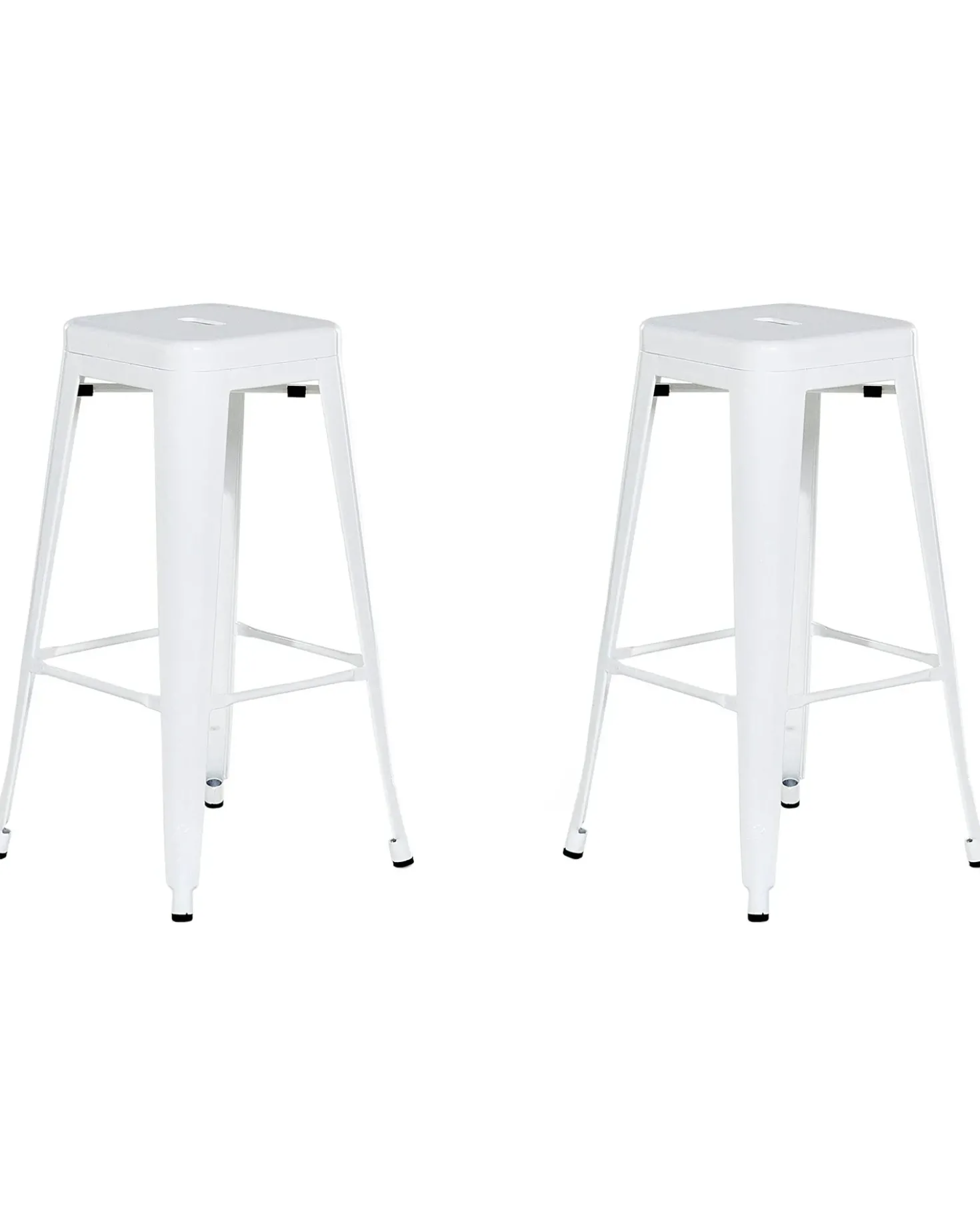 Set di 2 sgabelli da bar CABRILLO Metallo Bianco
