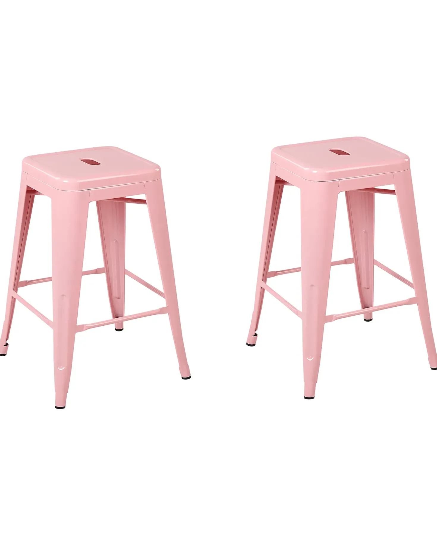 Set di 2 sgabelli da bar CABRILLO Metallo Rosa