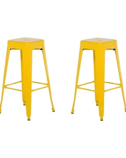 Set di 2 sgabelli da bar CABRILLO Metallo Giallo