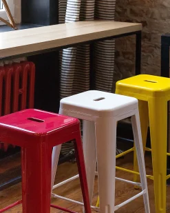 Set di 2 sgabelli da bar CABRILLO Metallo Giallo