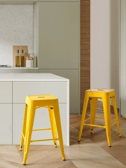 Set di 2 sgabelli da bar CABRILLO Metallo Giallo