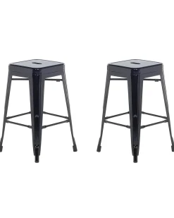 Set di 2 sgabelli da bar CABRILLO Metallo Nero