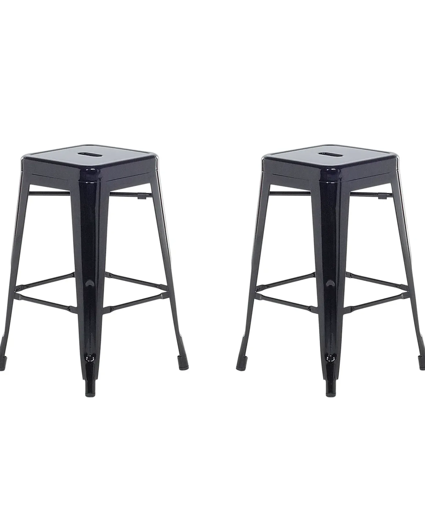 Set di 2 sgabelli da bar CABRILLO Metallo Nero