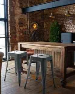 Set di 2 sgabelli da bar CABRILLO Metallo Grigio