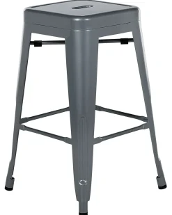 Set di 2 sgabelli da bar CABRILLO Metallo Grigio