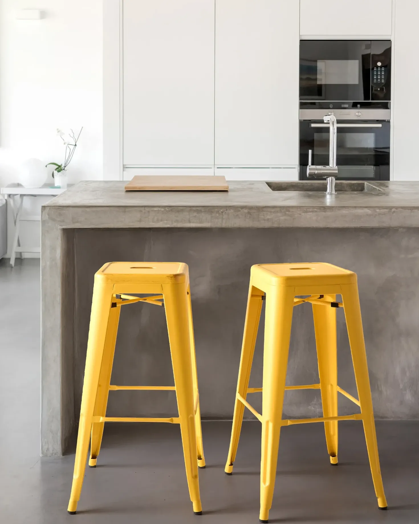 Set di 2 sgabelli da bar CABRILLO Metallo Giallo