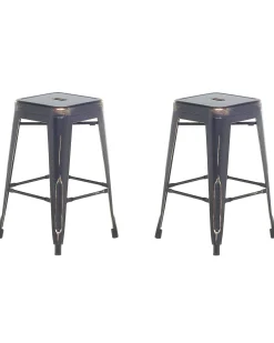 Set di 2 sgabelli da bar CABRILLO Metallo Nero