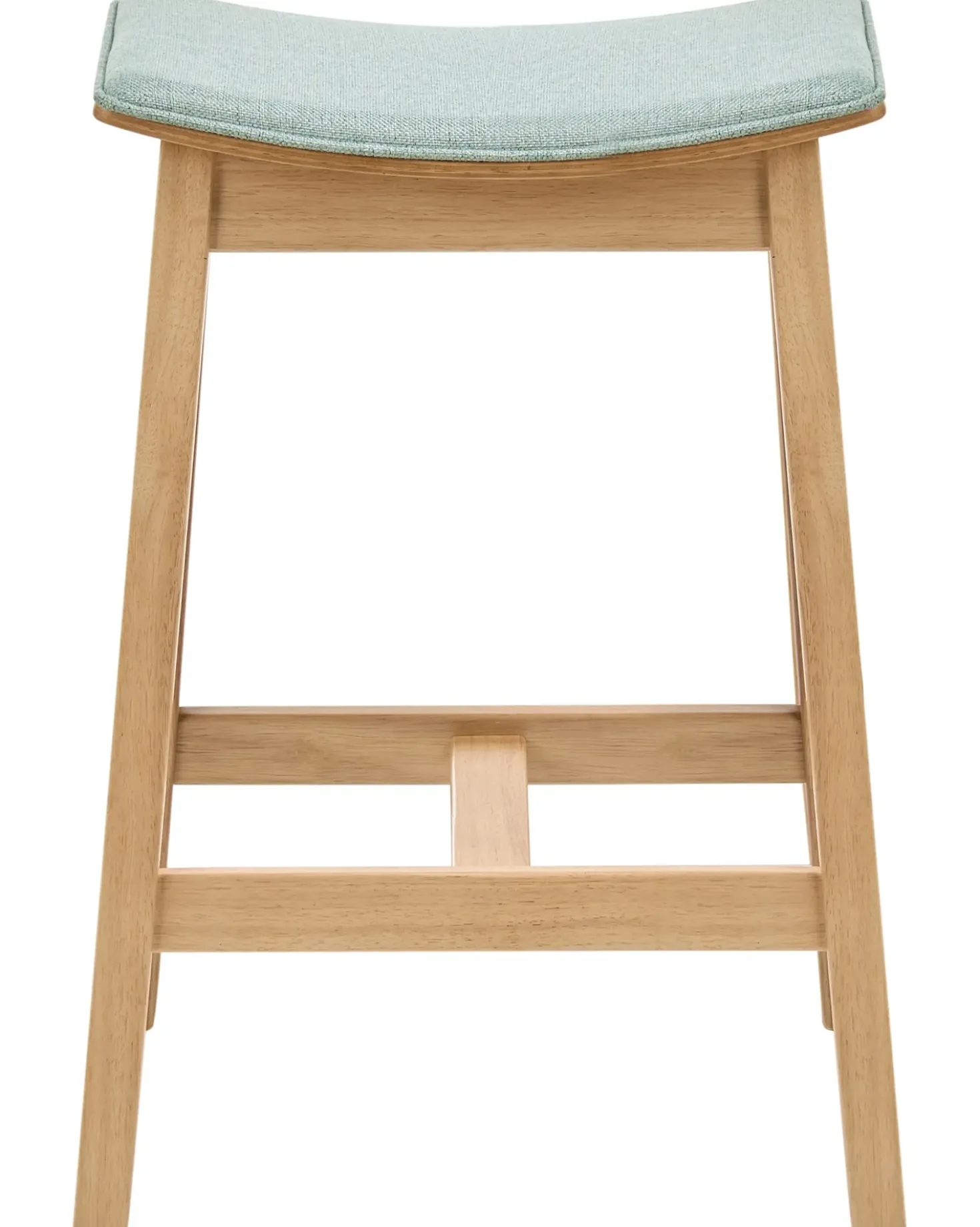 Set di 2 sgabelli da bar DIXON Legno Marrone chiaro/Verde menta