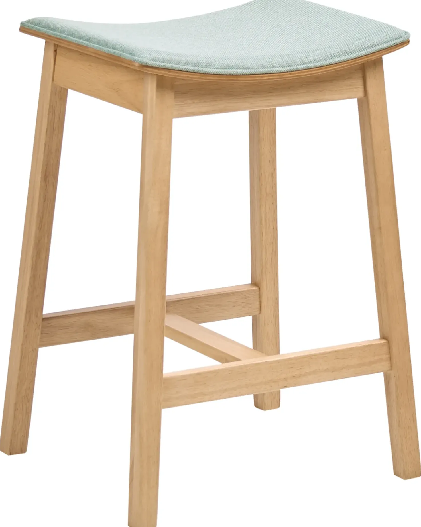 Set di 2 sgabelli da bar DIXON Legno Marrone chiaro/Verde menta