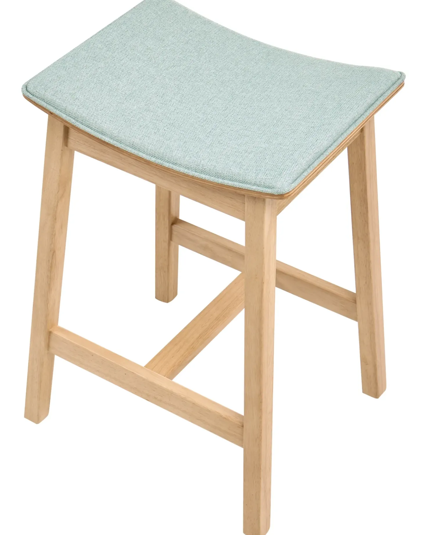 Set di 2 sgabelli da bar DIXON Legno Marrone chiaro/Verde menta