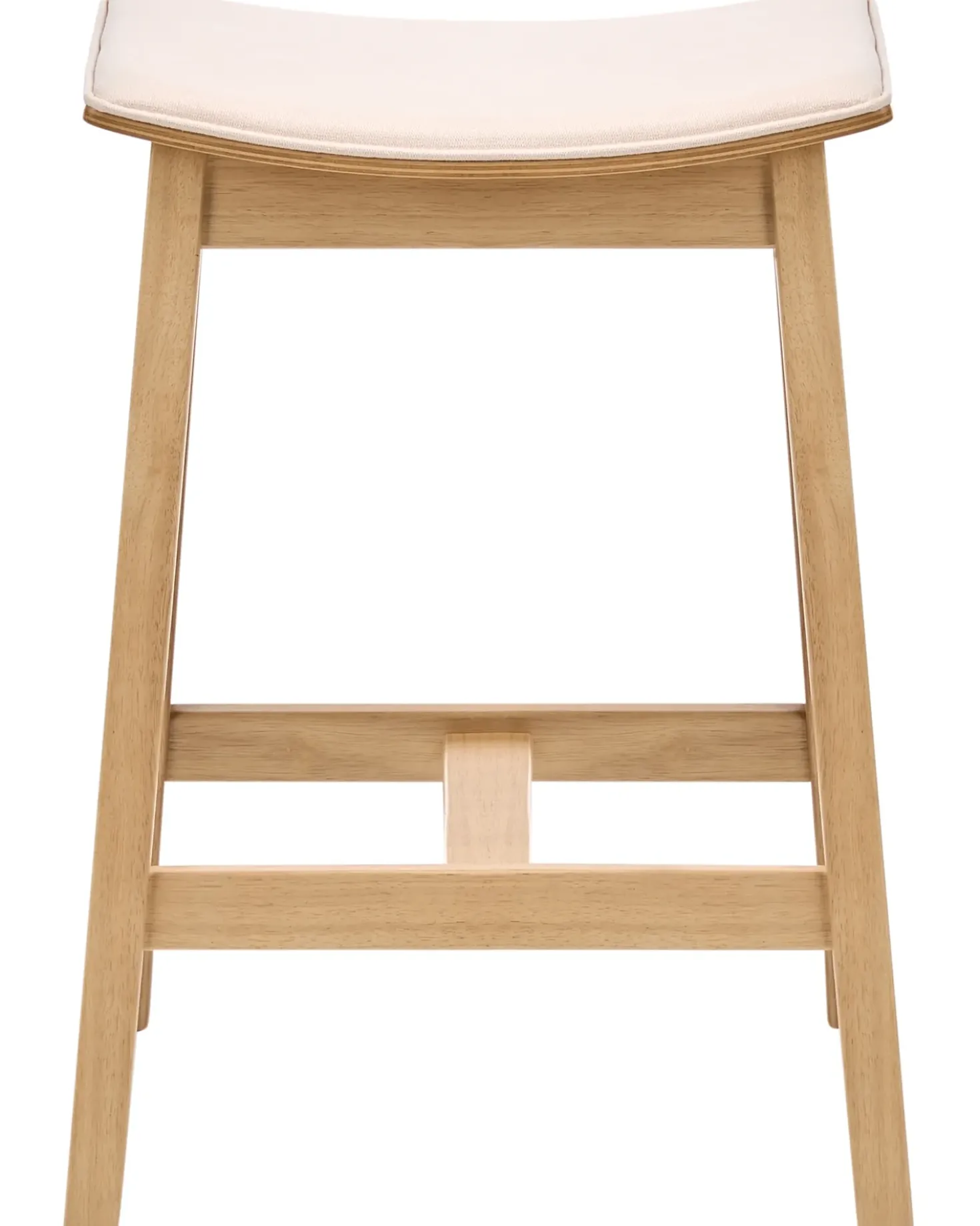 Set di 2 sgabelli da bar DIXON Legno Marrone chiaro/Bianco sporco